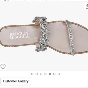 Badgley Mischka | Shoes | Badgley Mischka Womens Jenelle Embellished  Strappy Slip On Sandals | Poshmark